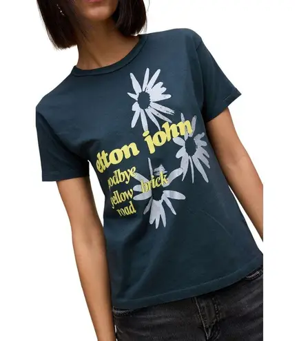 Daydreamer Elton John Goodbye Yellow Brick Road Flower Tee, Size S New MSRP $95