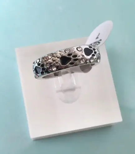 Engraved Pet Ring, Size 7 Silver