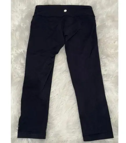 Lululemon Soulcycle Skull Heart Wunder Under Crop Leggings Sz 4 Black