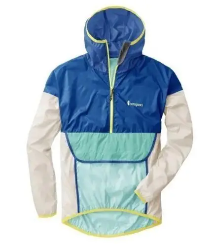 Cotopaxi Neon Teca Half Zip Windbreaker Colorblock Hooded Outdoor Hiking Blue XS