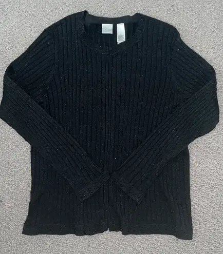 Charter Club black sparkle sweater cardigan.