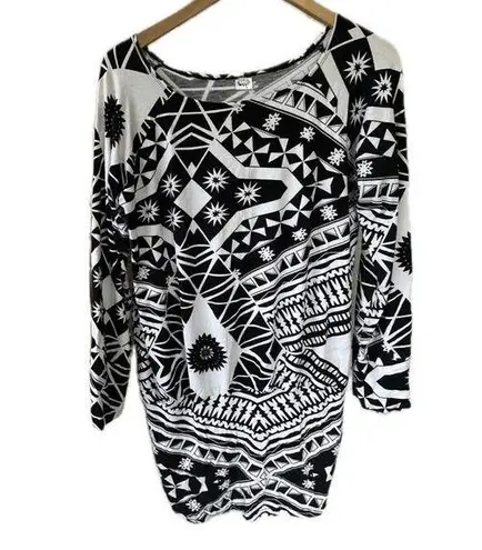 Missing Polynesia Women's Hawaiian Tribal Stretch Mermaid Style Mini Dress S/M White Size M