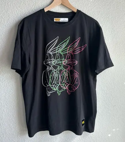 🖤Bugs Bunny Seeing Triple Neon Black Looney Tunes T