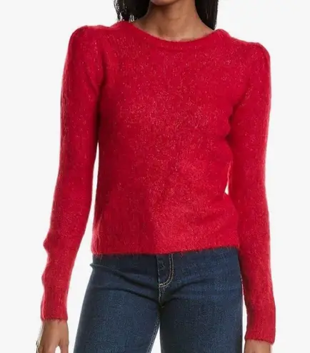 Ba&sh Alpaca-Blend Pullover Crew Neck Sweater Open Back padded shoulders Sz S/1