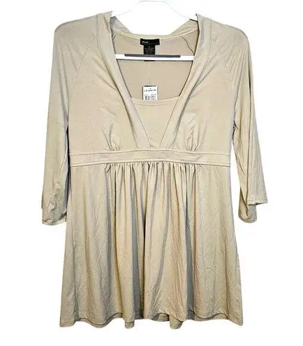 Grace Elements Size Medium Light Sage Pastel Green Blouse Boho NEW NWT Stretchy