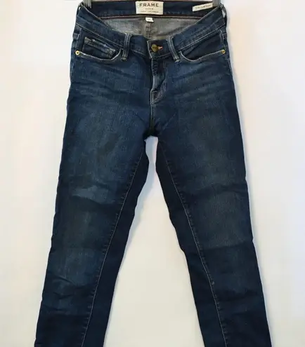 frame denim Le Skinny de Jeanne Jeans Skinny Fit Mid Rise Size 25