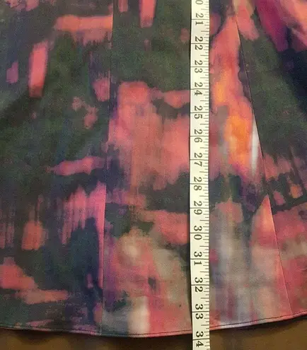 Piol Womens Dress Size Small Tie Dye Fit Flared Colorful Short Office Work Wear