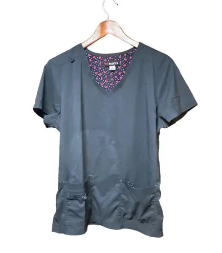 Women's Koi Basics Scrub Top Size L Gray Size L