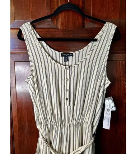 NWT Tribal Femme Petite Small Cream Striped Jumpsuit Tan Size undefined