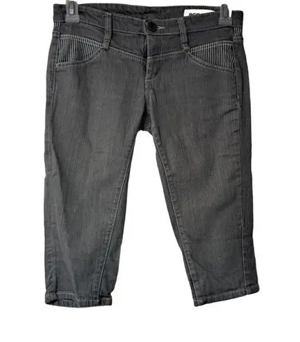 BCBGirls Women's Low-rise Bermuda Utility Denim Jeans Shorts Gray Size 28