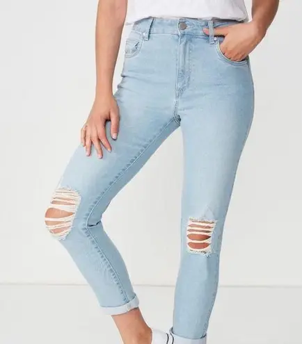 Cotton On High Rise 90s Stretch Light Wash Jeans