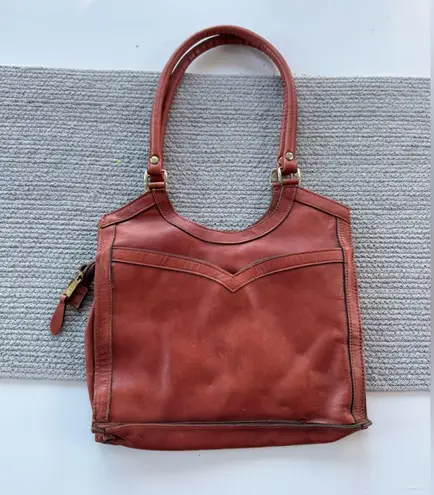 Vintage 70’s 80’s Made in Korea Leather Bag Purse Brown