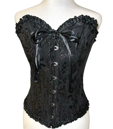 Black corset with lace up front and back. New Size undefined