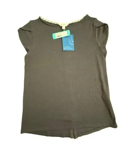 Market & Spruce Stitch Fix Bravyan Button Back Detail Knit Top Size Medium Gray