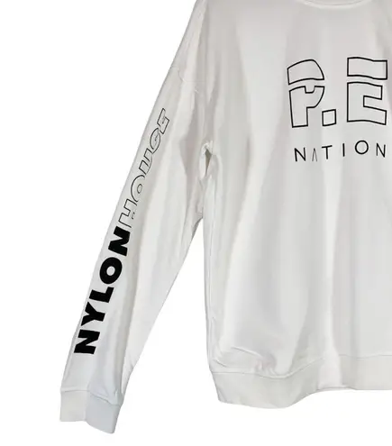 P.E. Nation Nylon House Crew neck Sweatshirt Size Small