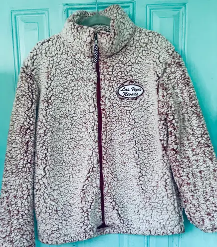Koko Sherpa Pink Jacket With Las Vegas Logo Size Small