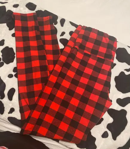 Leggings Depot Black Checkered Leggings