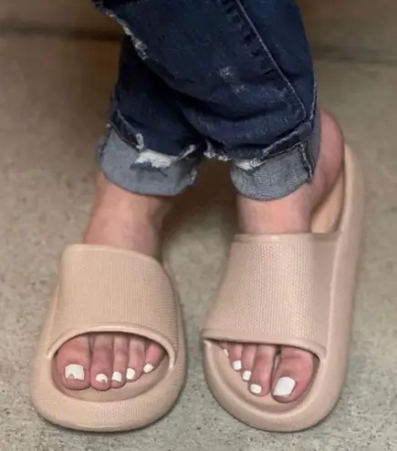 Story Taupe Cloud Insole Cushion Slip On Slide