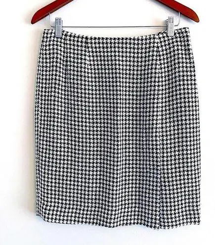 Jones New York  houndstooth tweed pencil skirt size 10 Petite NEW