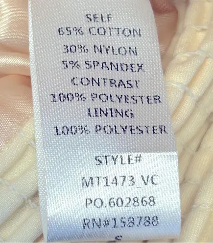 Mable Princess Diaries Strapless Tulle Contrast Peplum Top Cream Size S New