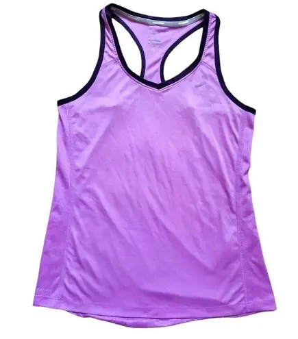 Nike  Shirt Women Medium Dri Fit Running Racerback Purple Athletic Top Gym Yoga