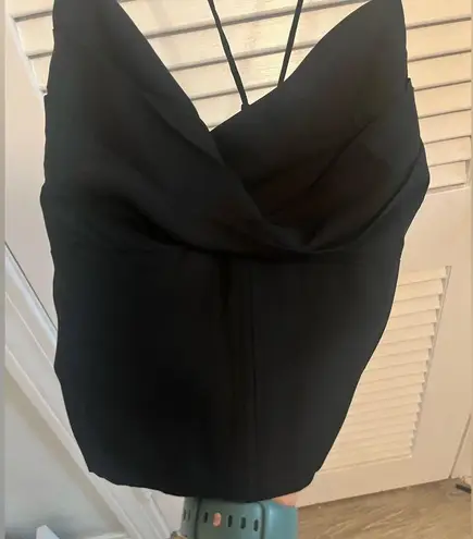 Cowl Neck Corset Crop Top Size L