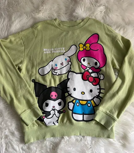 Sanrio Hello Kitty and Friends  Green Crewneck Sweater