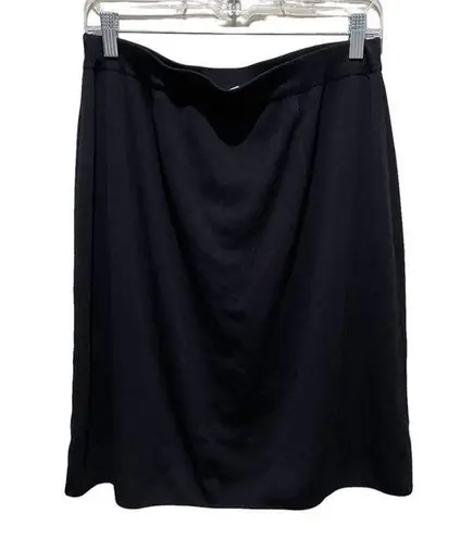 Misook Acrylic Pencil Skirt Knee Length Black Size Large