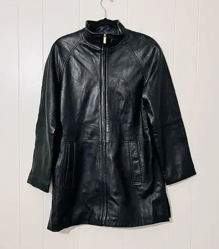 Ellen Tracy Genuine Leather Jacket Black Size S