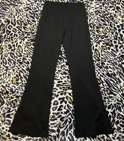 crossover flared yoga pants Black Size L