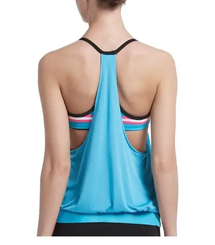 Nike  Women’s Athletic 2-in1 Tankini Swimsuit Workout Layered Athletic Top