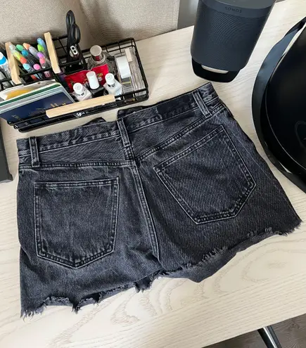 Abercrombie & Fitch Black Denim Curve Love Shorts