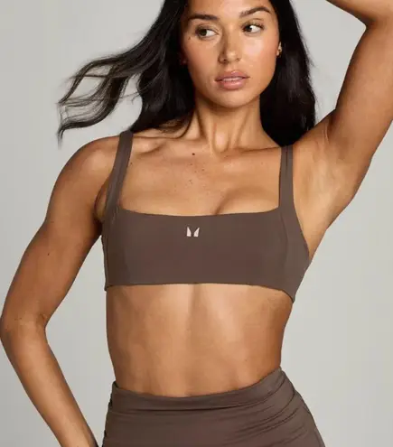 NWT MP Studio Open Back Sports Bra in Chocolate Brown Size Small