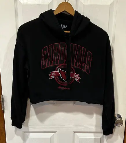 Wear by Erin Andrews Cropped Cardinals Hoodie, Size Medium Red