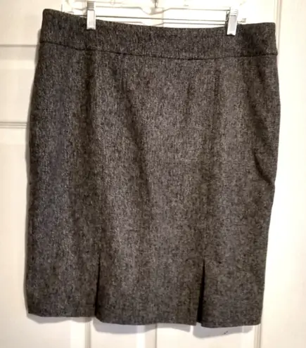 Kasper Vintage Gray Tweed Midi Skirt Sz 14 Petite