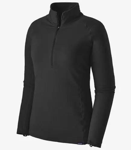 Patagonia  Women's Capilene Thermal Weight Zip-Neck in Black Sz S EUC Outdoors