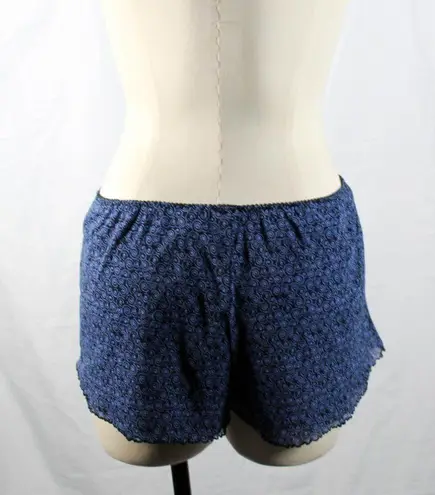 Apt. 9 Navy and Medium Blue Printed Babydoll Tank and Short Sleep Lounge Set Size Large