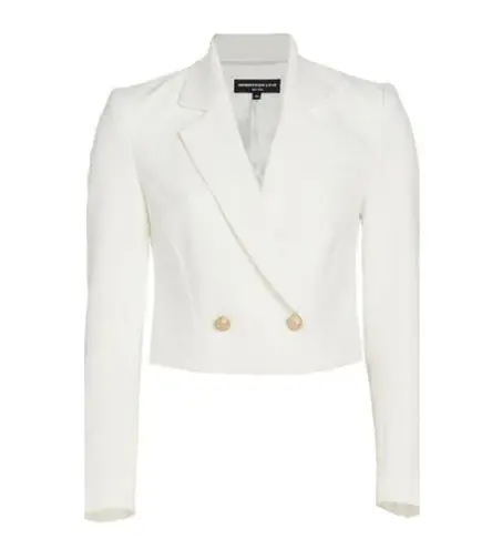 Generation Love  Women's Clara Cropped Blazer XLARGE White Office Modern Nautical