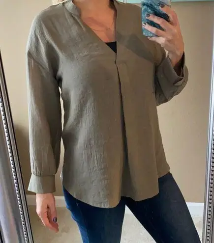 Sage olive green blouse