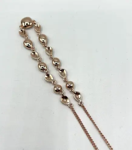 Givenchy Rose Gold Tone 16" Pink Cushion Frontal Necklace