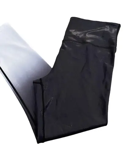 Zyia Light N Tight Liquid Shine Metallic Ombré High Rise B/W Leggings 8