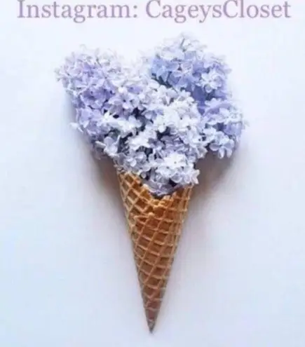 Fifteen Twenty Blouse S Silk Open Back Scoop V-neck Flowy Bubbled Sleeves Pink