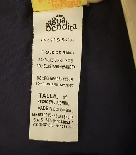 Agua Bendita ππ Proa Eda Bikini Bottom ~ Blue Nautical Print Medium NWT