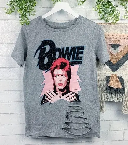 David Bowie NWT Distressed Graphic Band Tee SZ S