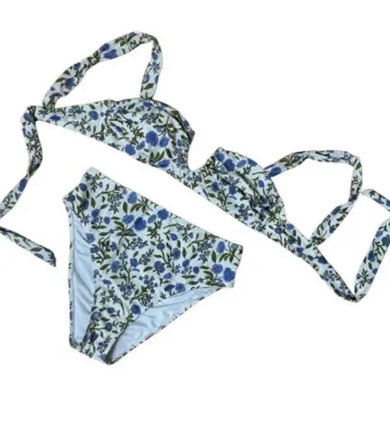 Cupshe Soulful Spring Square Neck Bandeau Top & Bottoms Set Size Medium FLoral