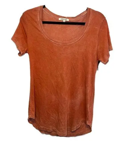 Cotton Citizen NWT Horseshoe Neckline Red Rock Tee Sz S Seasonal Color Sold Out