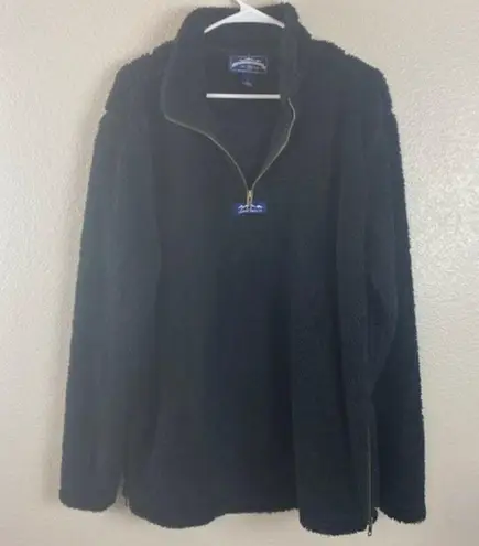 Lauren James  Preptec Black fleece side zippers medium 3/4 zip top