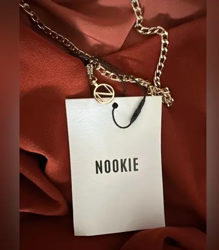 Nookie Australia Formal Bodycon Low Back Floor Length Maxi Lexi Chain Gown Slit