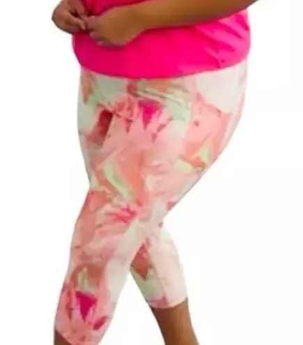 Ideology New ID  Plus Size Printed Cropped Leggings Pink 3X