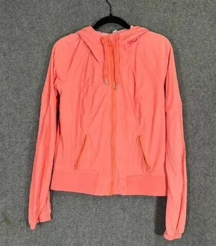 Lululemon  Jacket Women 10 Street To Studio Jacket Coral Orange Zip Hoodie